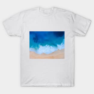 Seaside and wave #7 Sea foam. Aerial view T-Shirt